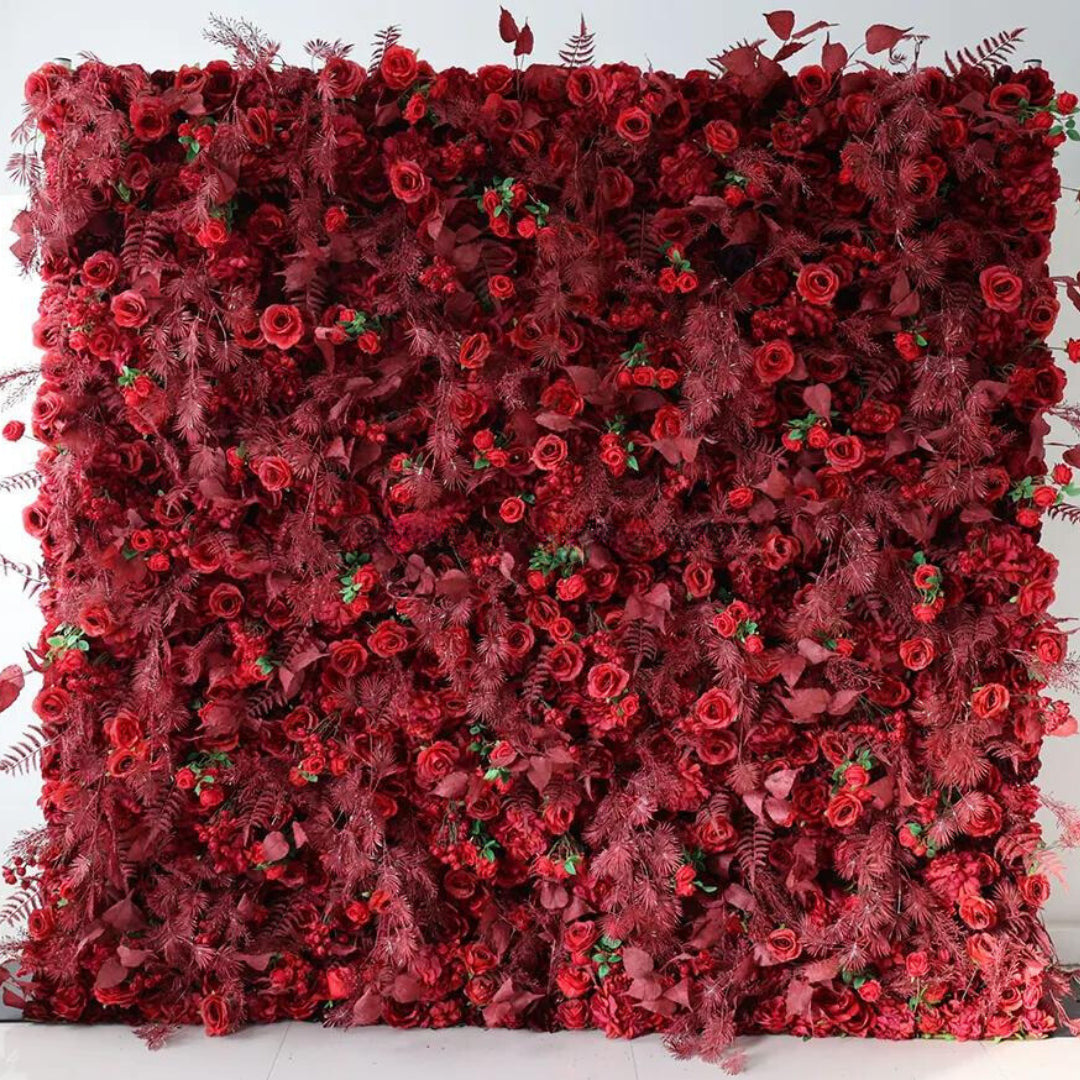Into the Meadow Red Rose Premium Flower Wall - 235