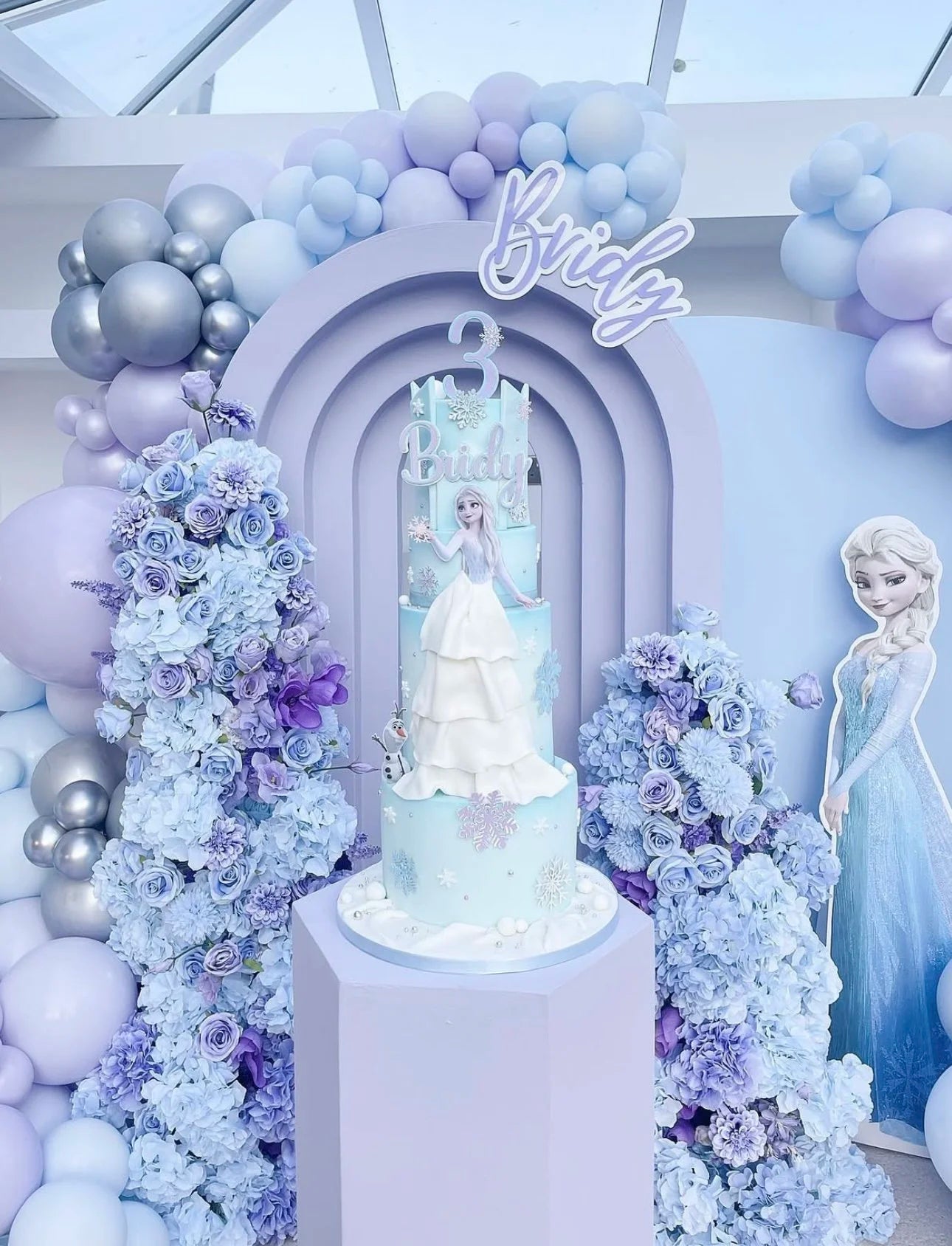 Blue & Purple Premium Floral Arch Set - 4507