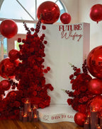 Bright Red Wild Rose Premium Flower Arch Set - 4583