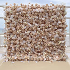 Pampas Wild Brown, Tan & White Rose Flower Wall - 069