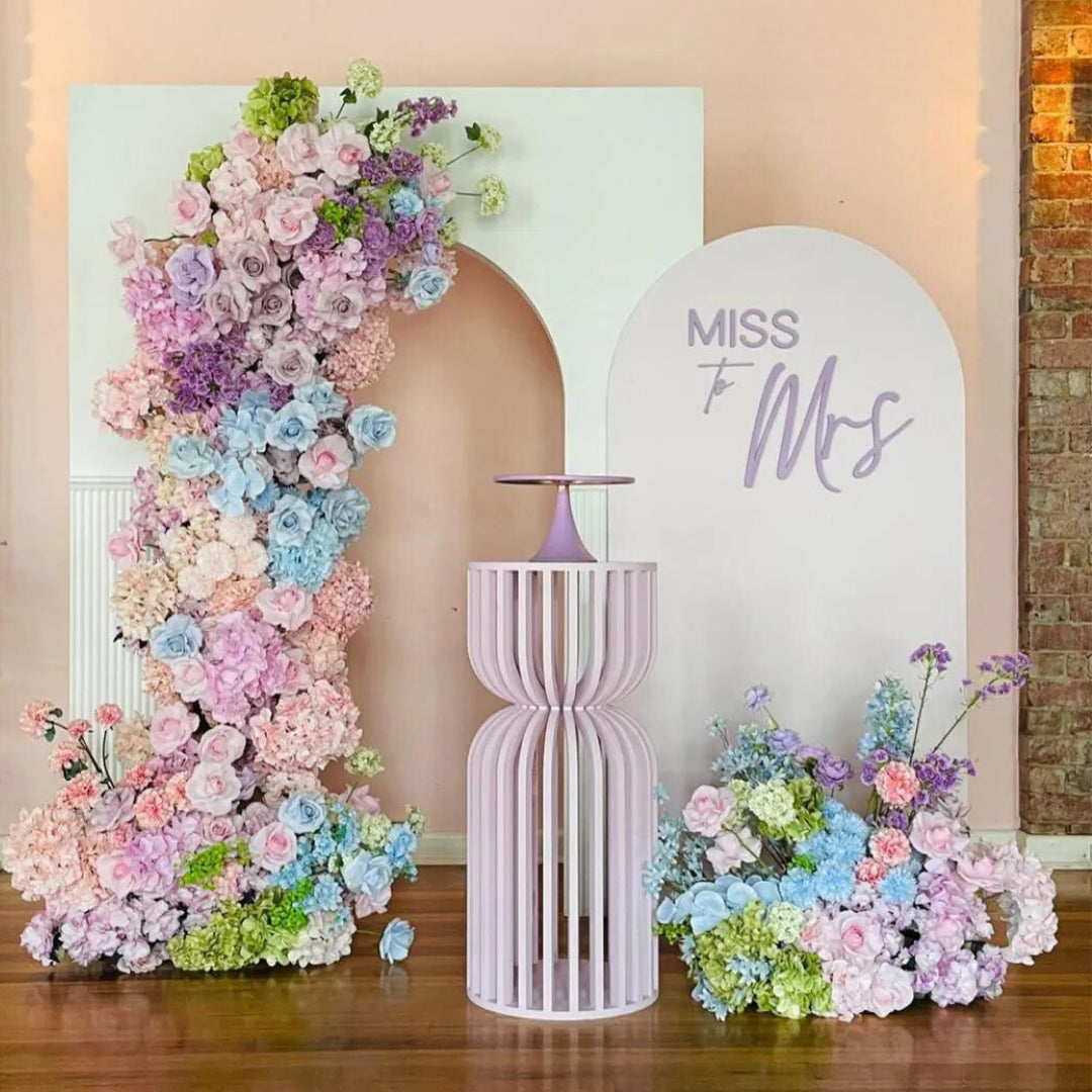 Blue, Pink and Purple Pastel Premium Floral Arch - 4561