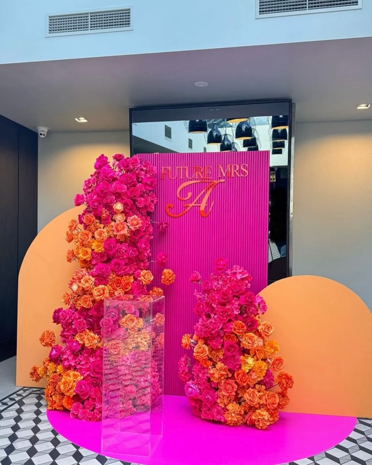 Pink & Orange Premium Floral Arch Set - 4573