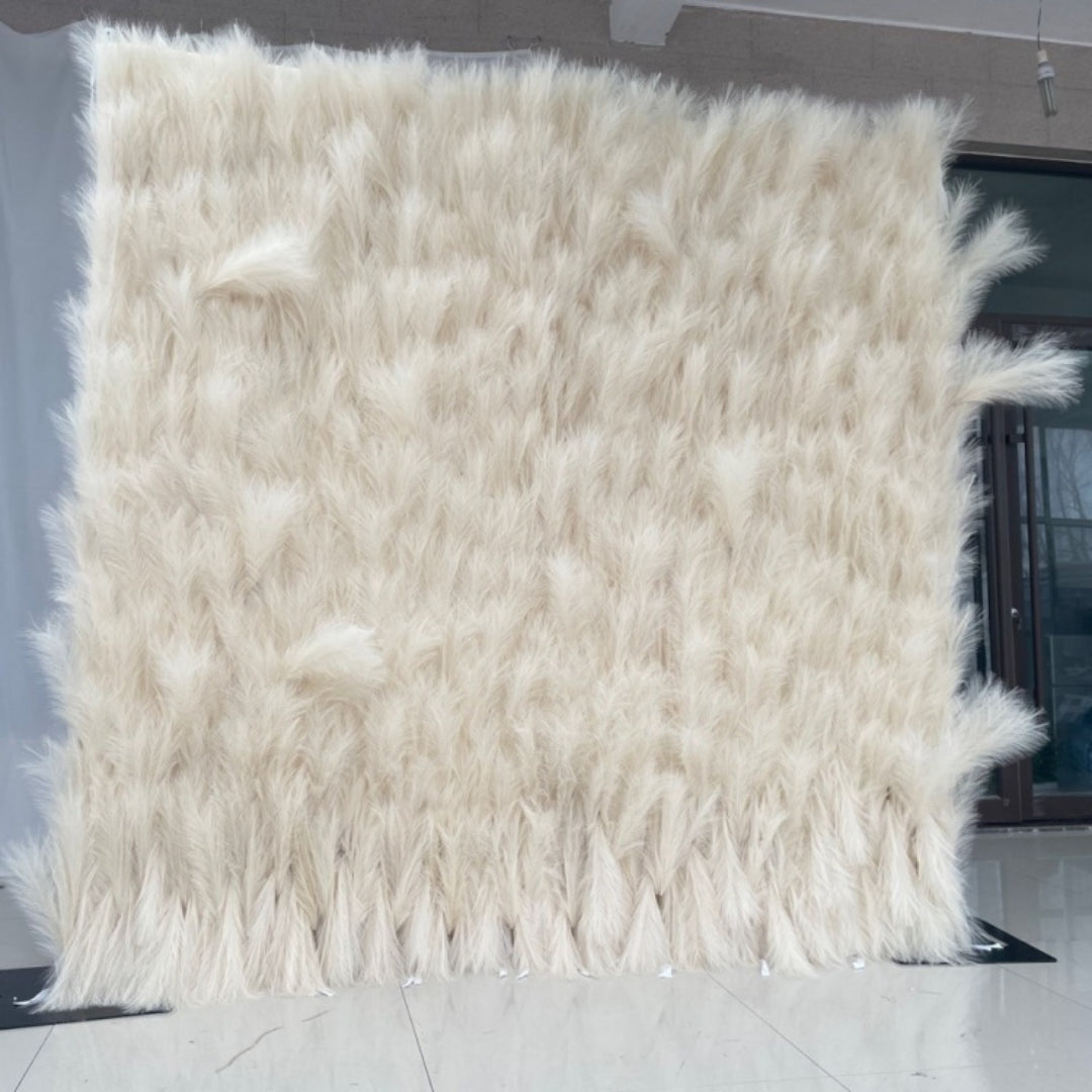 Cream Pampas Grass Premium Floral Wall - 265