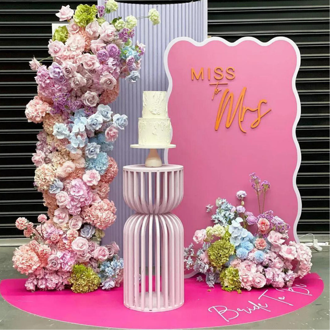 Blue, Pink and Purple Pastel Premium Floral Arch - 4561
