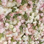 Pink, Cream, and Greenery Premium Flower Wall - 266