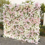 Pink, Cream, and Greenery Premium Flower Wall - 266