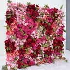 Red, Pink and Greenery Vine Premium Flower Wall - 256
