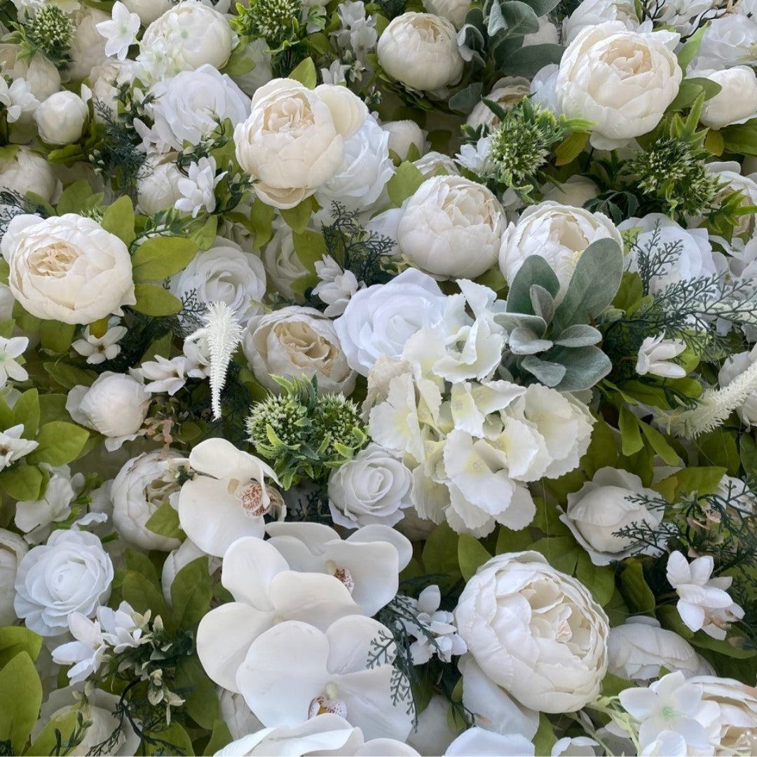 Greenery, White Peony Premium Flower Wall - 268