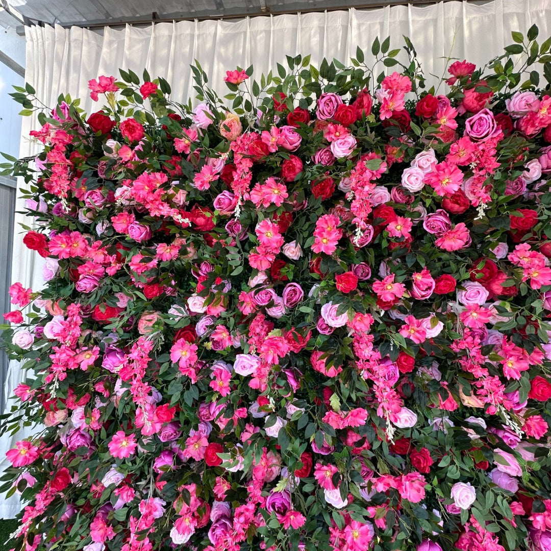 Pink & Greenery Flurry Premium Flower Wall - 116