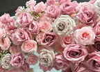 Light Pink Babys Breath Premium Rose Heart Arch - 4922
