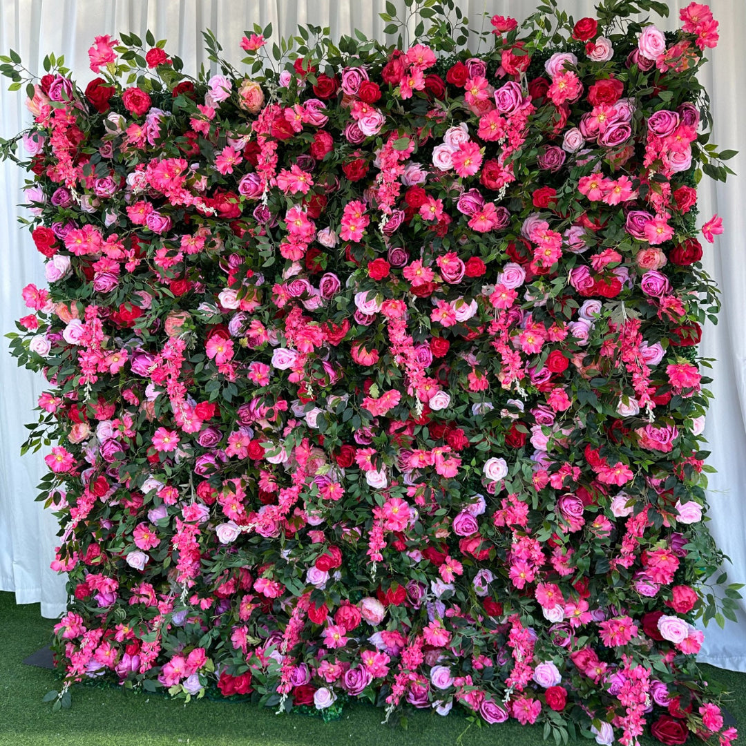 Pink & Greenery Flurry Premium Flower Wall - 116