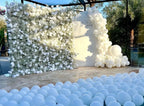 Original Baby's Breath White Rose Flower Wall - 067