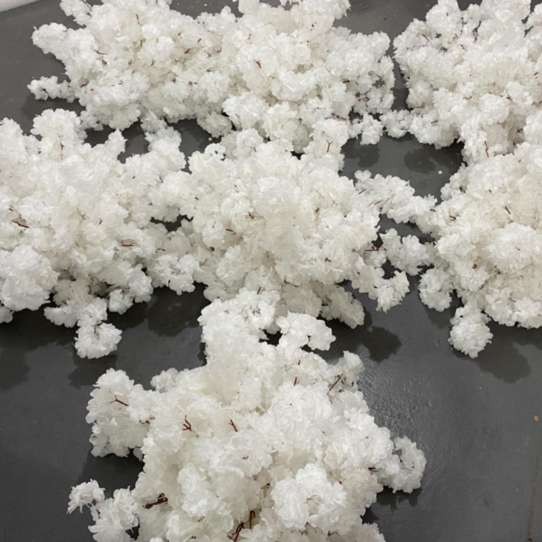 White Wild Cherry Blossom Premium Flower Ball - 1009