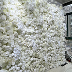 Dripping White Ivory Premium Flower Wall Backdrop - 278