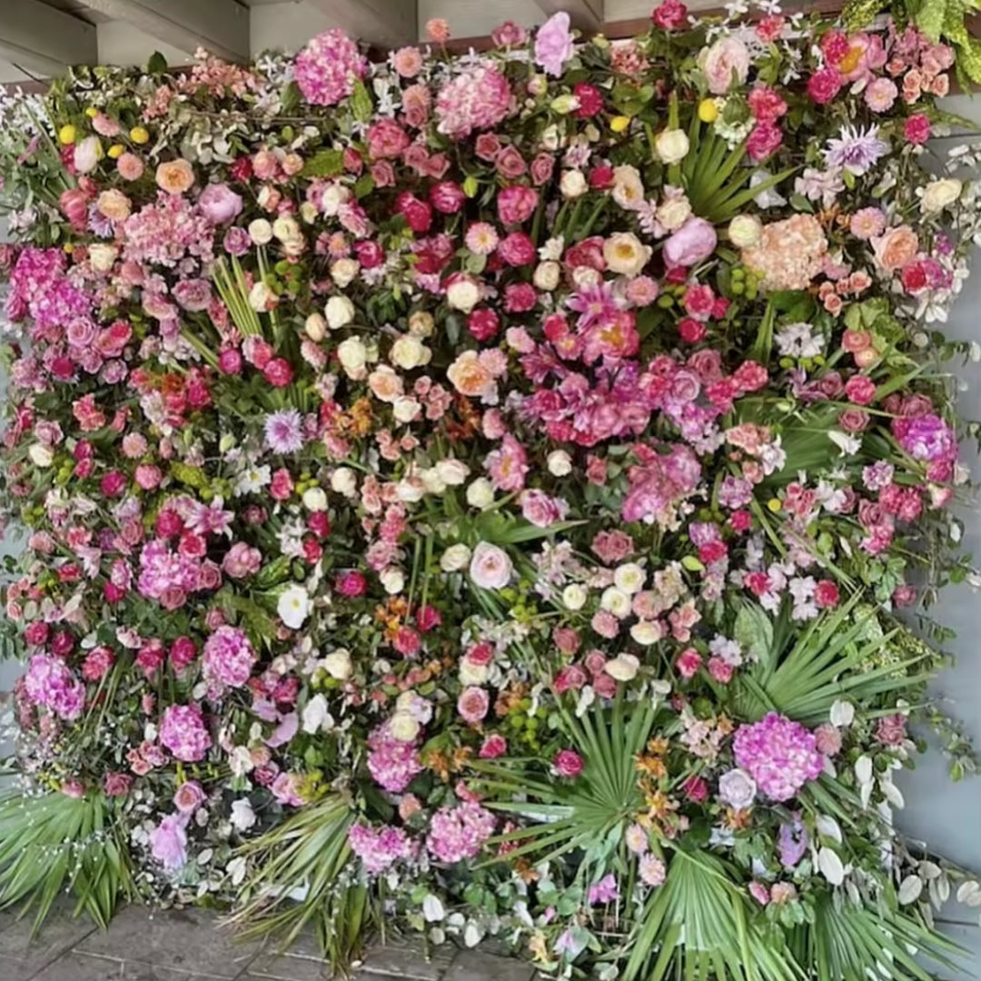 Pink Dubai Greenery Premium Flower Wall - 190