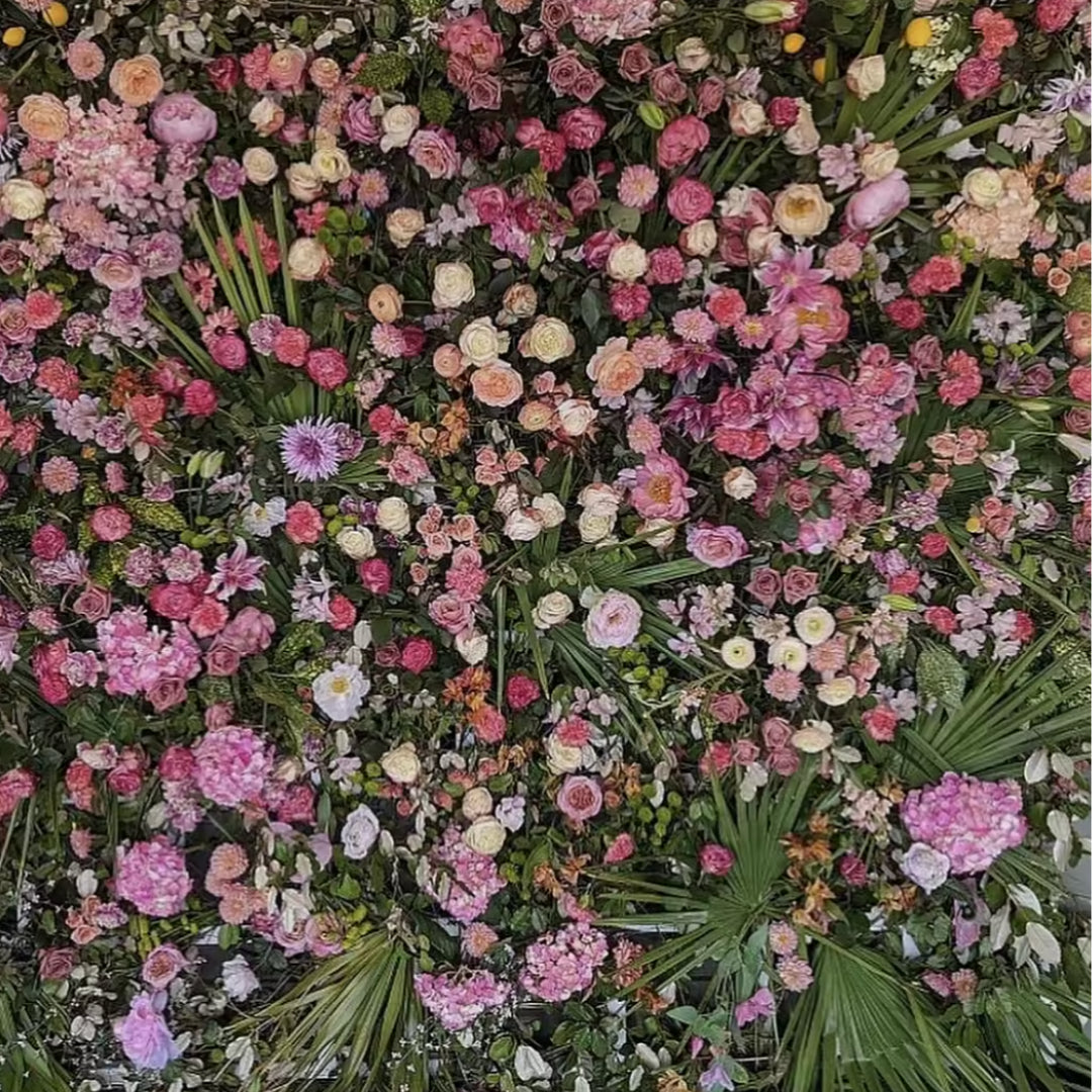 Pink Dubai Greenery Premium Flower Wall - 190