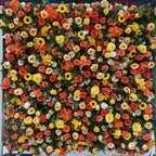 Orange & Yellow Premium Sunflower Greenery Wall - 204
