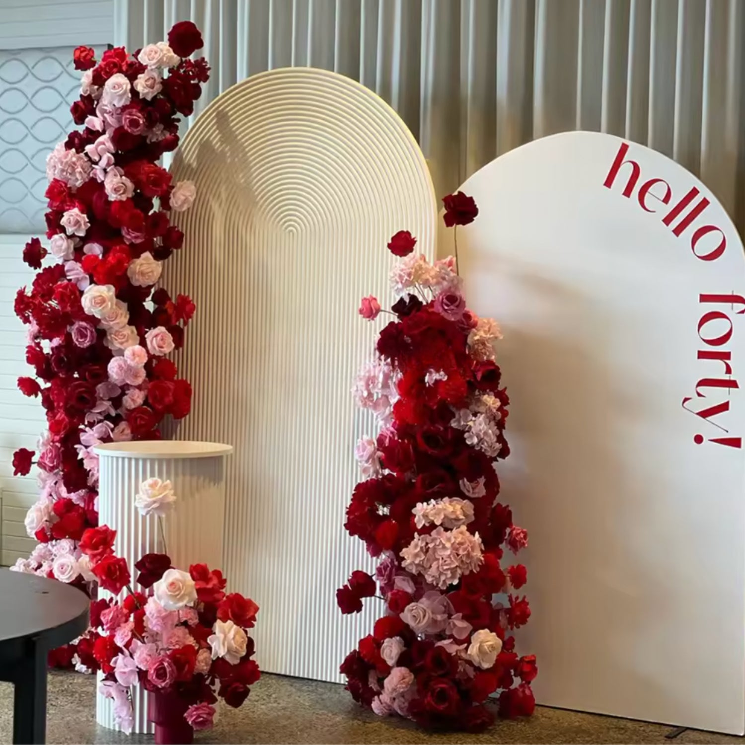 Pink and Red Premium Floral Flower Arch - 4545