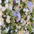 Lavender Purple & Cream Premium Greenery Flower Wall - 189