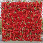 Dripping Bright Red Greenery Premium Flower Wall - 220