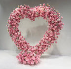 Light Pink Babys Breath Premium Rose Heart Arch - 4922