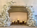 White Rose Babys Breath Deluxe Flower Arch - 4562