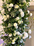 Greeenery with White Florals Premium Flower Arch Set - 4595