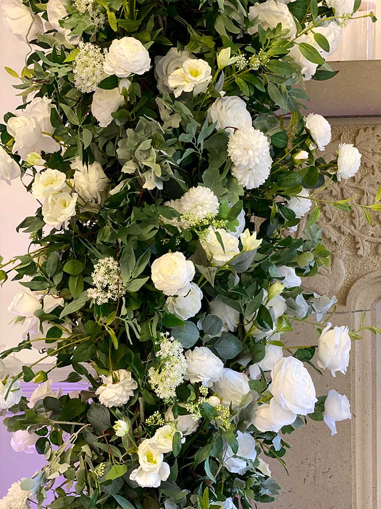 Greeenery with White Florals Premium Flower Arch Set - 4595