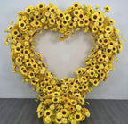 Sunflower Premium Floral Heart Arch - 4905