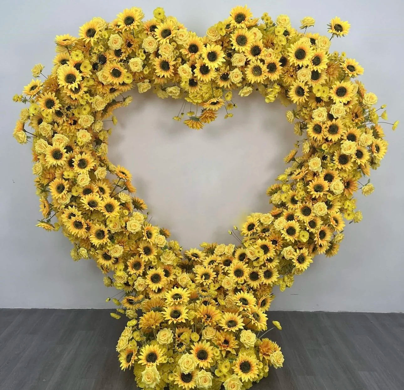 Sunflower Premium Floral Heart Arch - 4905