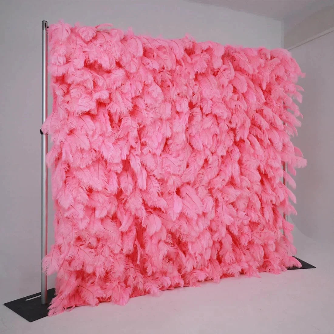 Bright Pink Feather Wall - 074
