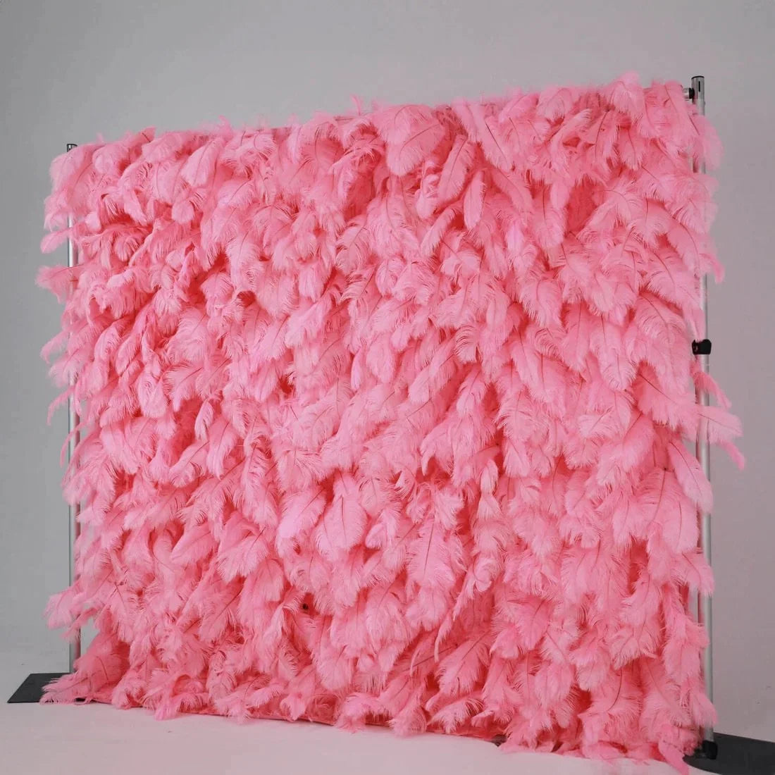 Bright Pink Feather Wall - 074