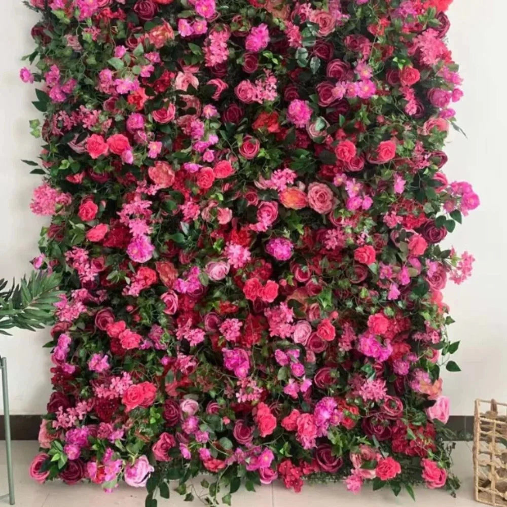 Pink & Greenery Flurry Premium Flower Wall - 116