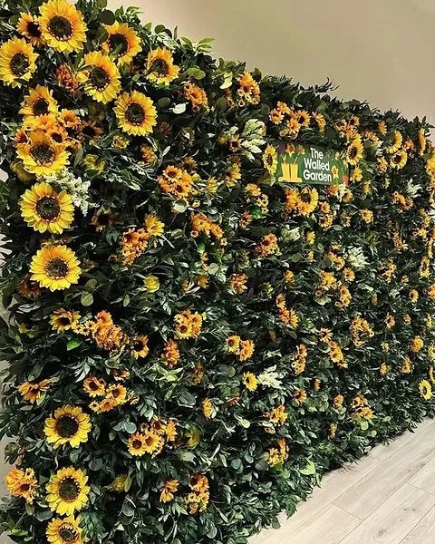 Premium Yellow & Greenery Sunflower Flower Wall - 514