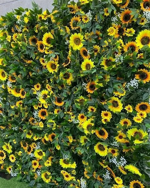 Premium Yellow & Greenery Sunflower Flower Wall - 514