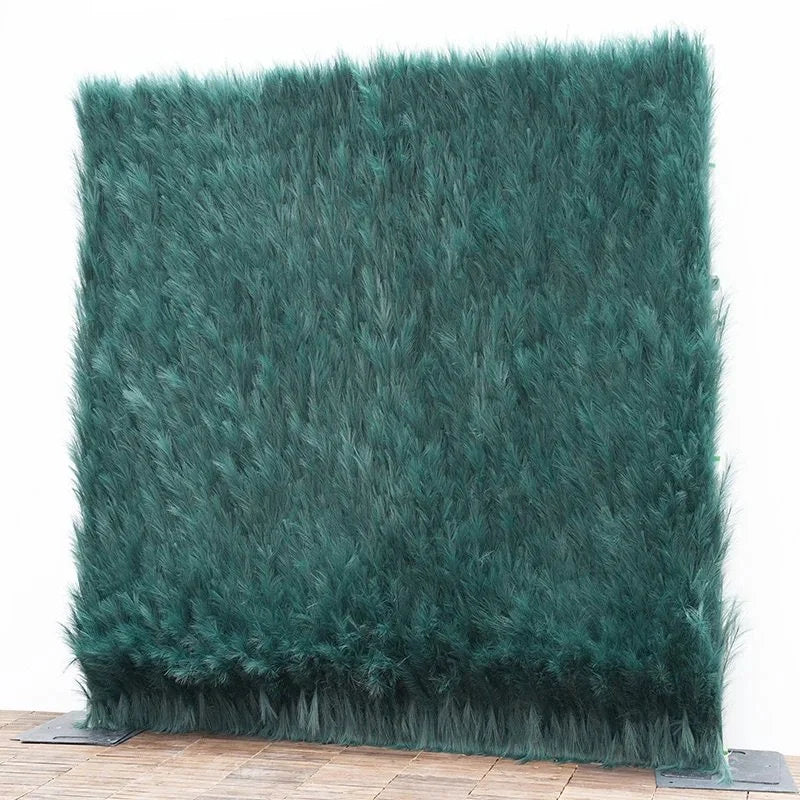 Dark Green Premium Pampas Grass Wall - 083