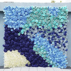 Light & Dark Blue Premium Rose Flower Wall - 109