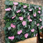 Beverly Hills Pink Tropical Premium Greenery Wall - 512
