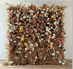 Into the Meadow Premium Tan & White Blush Flower Wall - 058