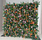 Dripping Orange & Purple Premium Flower Wall - 128