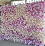 Light Pink Cream Premium Rose Flower Wall - 099