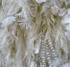 Into The Meadow White Ivory Flower Wall - 040