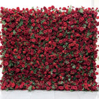 Red Rose & Meadow Greenery Flower Wall - 164