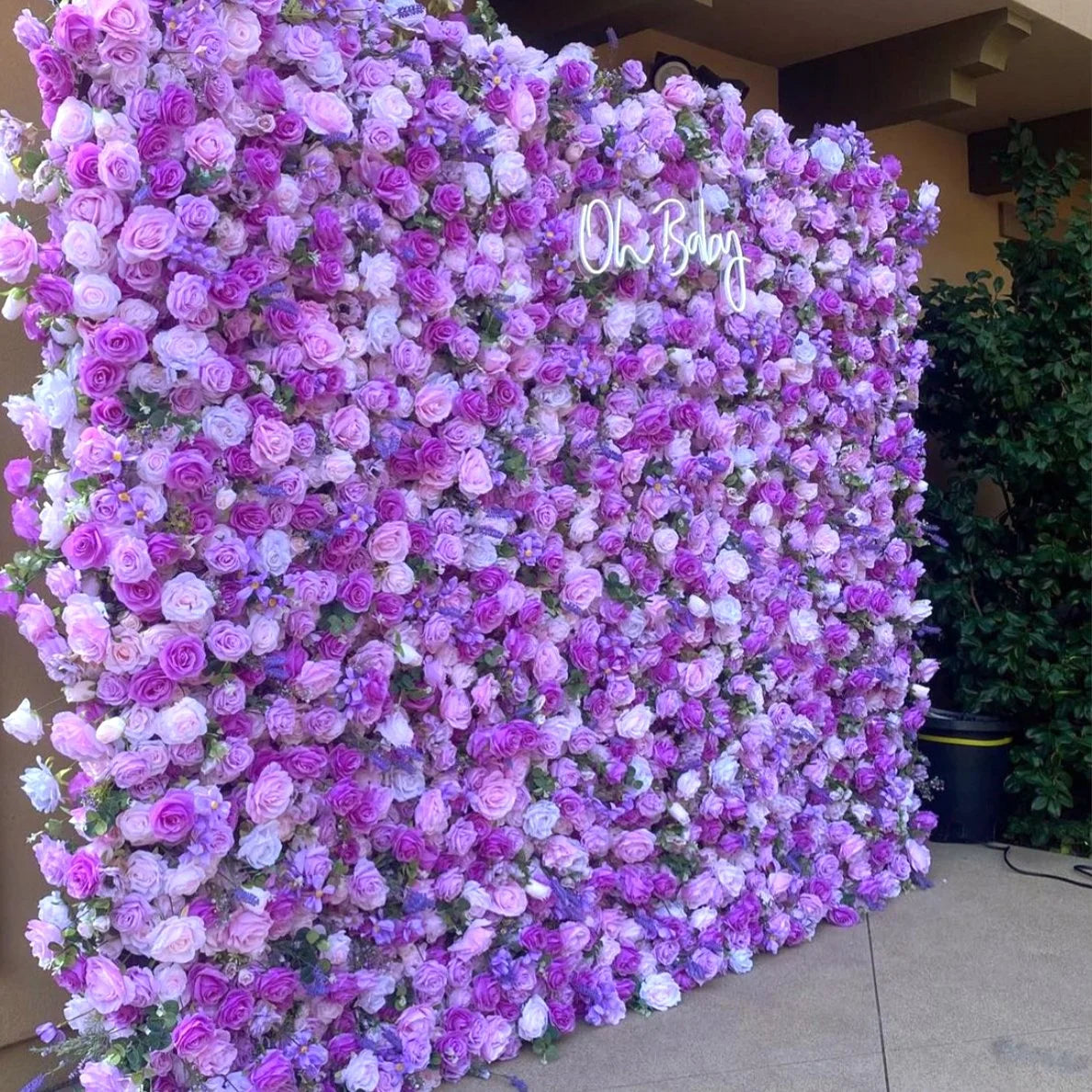 Purple Lavender Deluxe Premium Flower Wall - 008