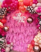 Bright Pink Feather Wall - 074