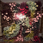 Pink, Brown, Red & Yellow Premium Flower Wall - 132