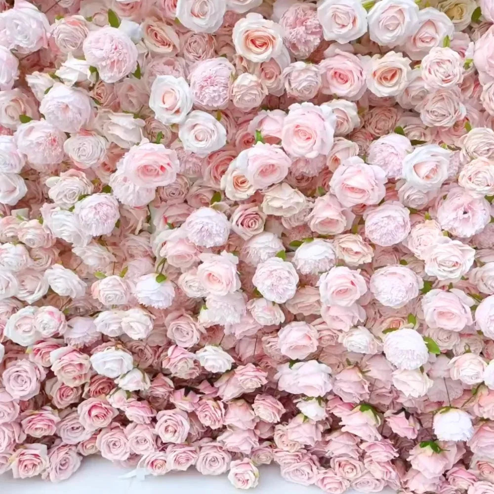 Pink and Ivory Ombre Premium Flower Wall - 224