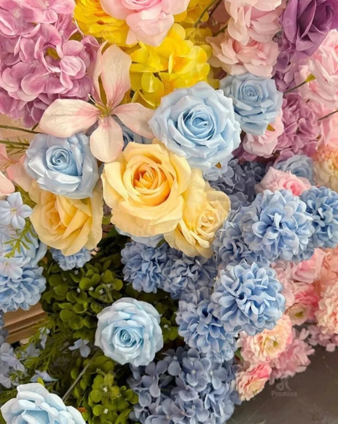 Pink, Purple & Blue Pastel Premium Floral Arch - 4599