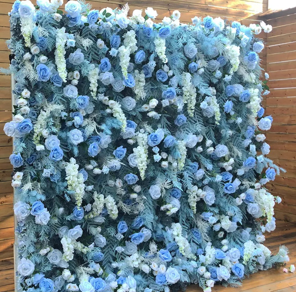 Into The Meadow Blue Rose Flower Wall - 057