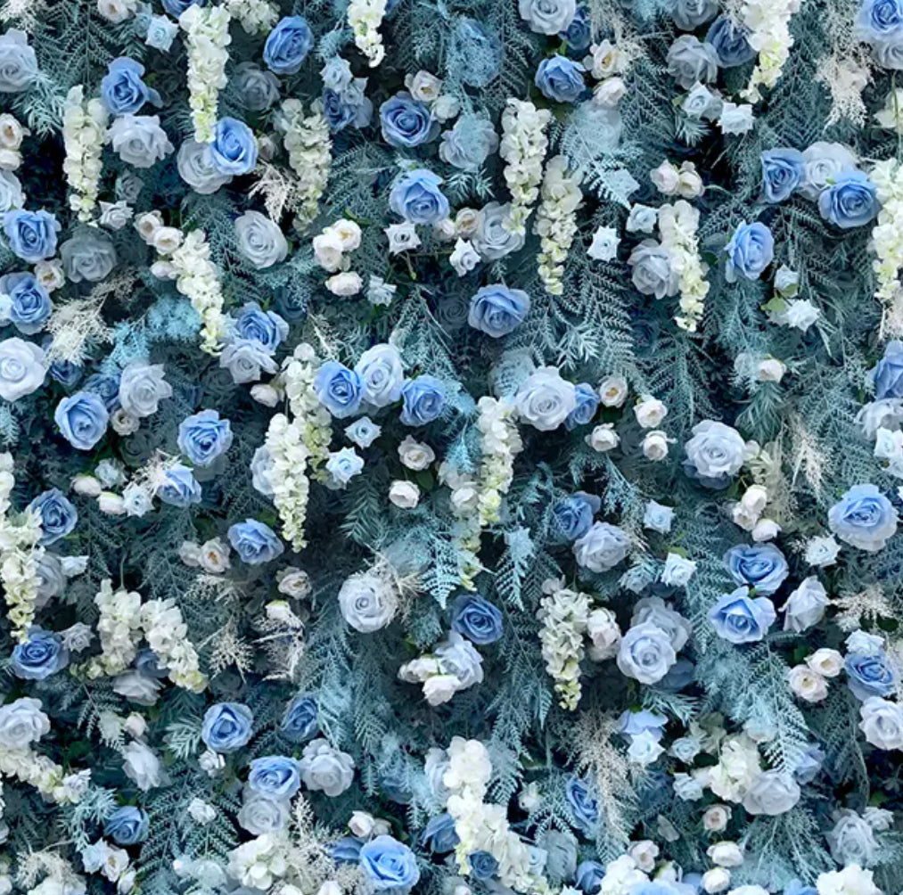 Into The Meadow Blue Rose Flower Wall - 057